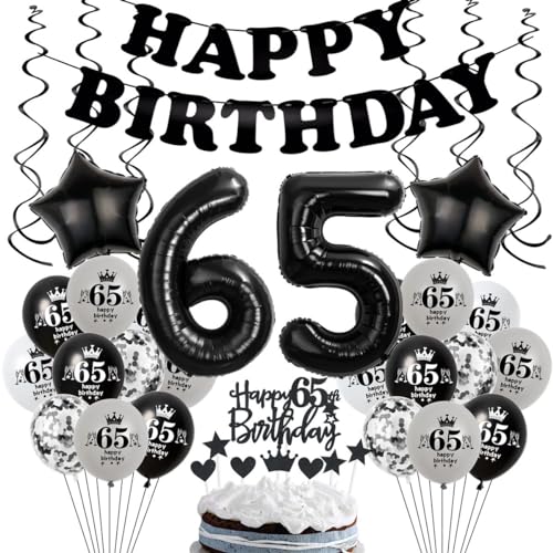 Schwarz 65 Geburtstag Deko Mann, Luftballon 65. Geburtstag Schwarz Grau, Geburtstagsdeko 65 Jahre Mann Frau, Tortendeko 65 Geburtstag Schwarz, Deko 65. Geburtstag Mann Frau Schwarz Schwarz 65 Geburtstag Deko Mann, Luftballon 65. Geburtstag Schwarz Grau, Geburtstagsdeko 65 Jahre Mann Frau, Tortendeko 65 Geburtstag Schwarz, Deko 65. Geburtstag Mann Frau Schwarz von Crazy-M