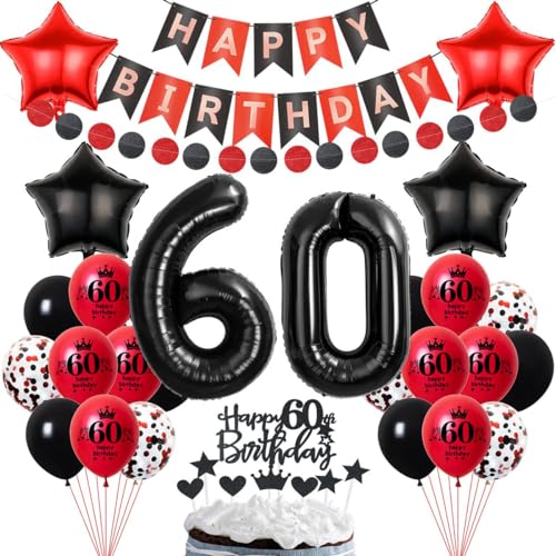 Schwarz Rot 60. Geburtstagsdeko, Ballon 60 Deko zum Geburtstag, Frau Mann 60 Jahre Party Dekoration, Geburtstagsdeko 60 Jahre Rot Schwarz, Luftballons 60. Geburtstag, Tortendeko 60. Geburtstag Schwarz Rot 60. Geburtstagsdeko, Ballon 60 Deko zum Geburtstag, Frau Mann 60 Jahre Party Dekoration, Geburtstagsdeko 60 Jahre Rot Schwarz, Luftballons 60. Geburtstag, Tortendeko 60. Geburtstag von Crazy-M