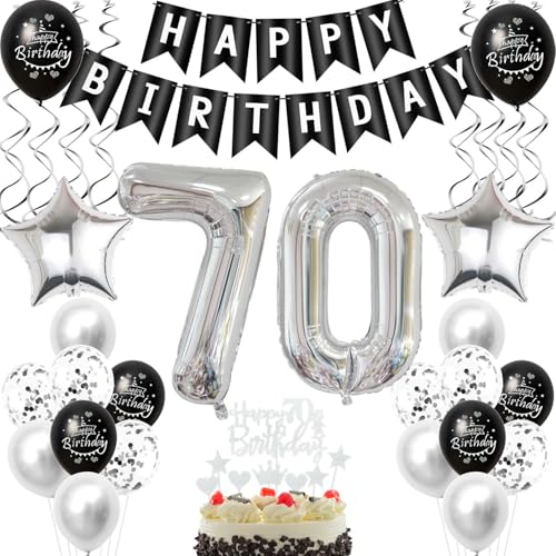 Schwarz silber luftballon 70 geburtstag deko frauen mann, 70 jahre mann geburtstagsdeko 70 jahre frau ballon, Schwarz deko 70. geburtstag frauen tortendeko 70 geburtstag männer dekoration silber Schwarz silber luftballon 70 geburtstag deko frauen mann, 70 jahre mann geburtstagsdeko 70 jahre frau ballon, Schwarz deko 70. geburtstag frauen tortendeko 70 geburtstag männer dekoration silber von Crazy-M