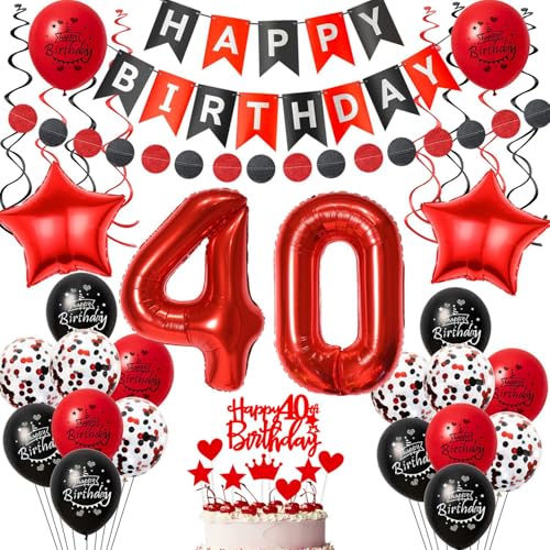 luftballon 40 Geburtstag Deko Frauen, Geburtstagsdeko 40 jahre Frauen ballon,Schwarz Rot Deko 40. Geburtstag Frau ballon Tortendeko 40 Geburtstag Frauen Schwarz 40 Geburtstag Dekoration Rot luftballon 40 Geburtstag Deko Frauen, Geburtstagsdeko 40 jahre Frauen ballon,Schwarz Rot Deko 40. Geburtstag Frau ballon Tortendeko 40 Geburtstag Frauen Schwarz 40 Geburtstag Dekoration Rot von Crazy-M