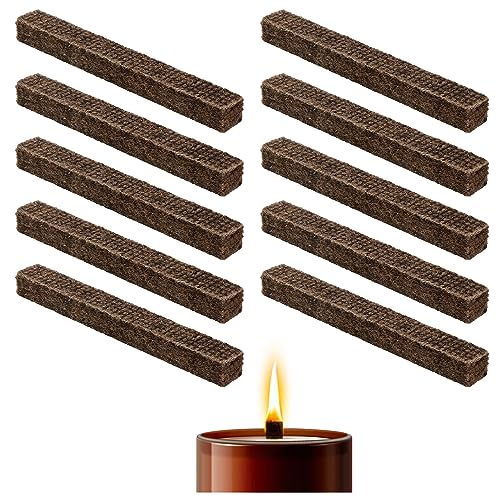 10 Stück Dauerdocht für Wachsfresser, Dauerdocht Kerzendocht Dicke Outdoor Schmelzfeuers für Betonfeuer Kerzenreste Outdoor Kerzenrestefresser Dauerdocht (10 * 10 * 90mm) von Crazyfly