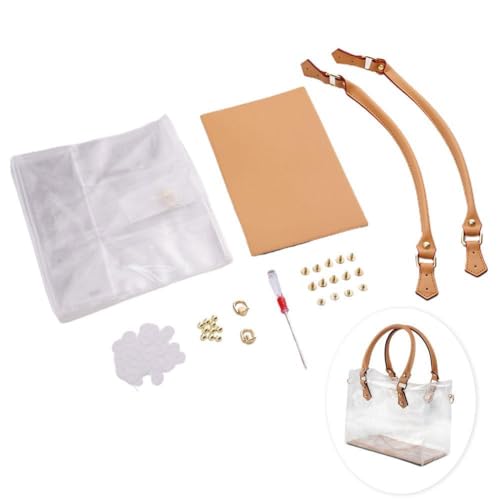 Clear PVC DIY Tote Bag Handbag Making Kit, Clear Purse DIY Kit, Handmade Gift Bags Craft Accessories Tool Set, DIY PVC Bag Birthday Holiday for Women von Crazyview