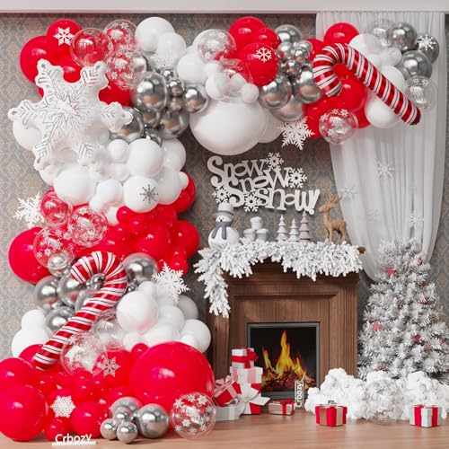 Schneeflocken-Ballonbogen (rot weiß) von Crbozy