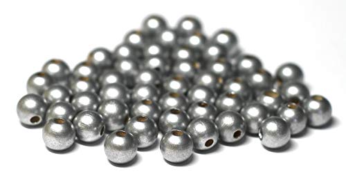 Cre9tive 100x Holzperlen PREMIUM gebohrt für Perlen Kette - Basteln Zubehör - 10 mm Rundperle silber Cre9tive 100x Holzperlen PREMIUM gebohrt für Perlen Kette - Basteln Zubehör - 10 mm Rundperle silber von Cre9tive