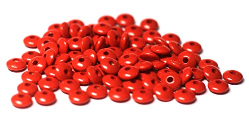 Cre9tive 100x Holzperlen PREMIUM gebohrt für Perlen Kette - Basteln Zubehör - 5/10 mm Linsenperle rot Cre9tive 100x Holzperlen PREMIUM gebohrt für Perlen Kette - Basteln Zubehör - 5/10 mm Linsenperle rot von Cre9tive