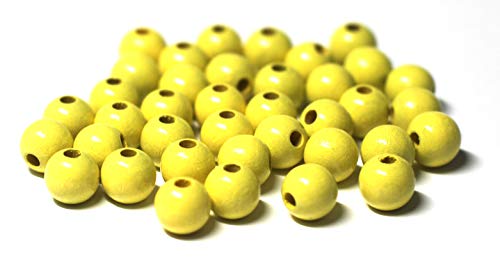 Cre9tive 100x Holzperlen PREMIUM gebohrt für Perlen Kette - Basteln Zubehör - 8 mm Rundperle pastellgelb Cre9tive 100x Holzperlen PREMIUM gebohrt für Perlen Kette - Basteln Zubehör - 8 mm Rundperle pastellgelb von Cre9tive