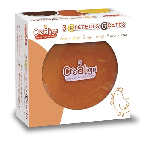 Créa Lign' Cl86 Stempelkissen, groß, rund, Orange/Gelb/Braun, 3 Stück Créa Lign' Cl86 Stempelkissen, groß, rund, Orange/Gelb/Braun, 3 Stück von Crea lign'