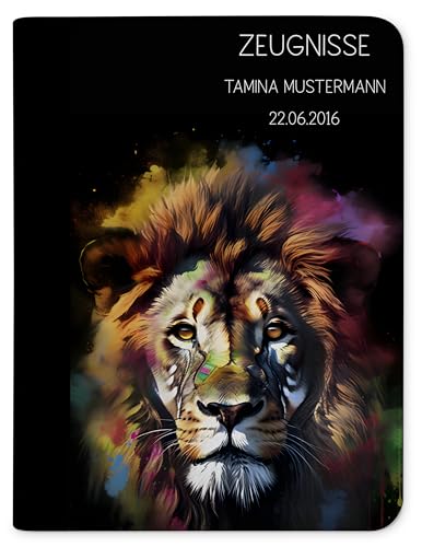 CreaDesign, Kinder Zeugnismappe Jungen personalisiert mit Name, Zeugnismappe Leopard mit 10 Klarsichthüllen, A4, 24 x 31 x 1 cm, Rücken schwarz CreaDesign, Kinder Zeugnismappe Jungen personalisiert mit Name, Zeugnismappe Leopard mit 10 Klarsichthüllen, A4, 24 x 31 x 1 cm, Rücken schwarz von CreaDesign