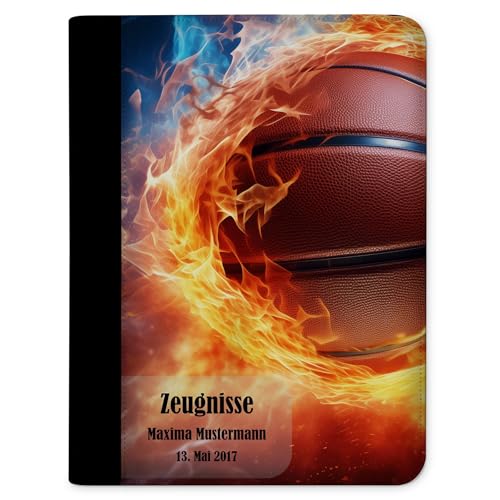 CreaDesign, Kinder Zeugnismappe mit Namen personalisiert, Motiv Basketball mit Klarsichthüllen, A4, 24 x 31 x 1 cm, Rücken schwarz CreaDesign, Kinder Zeugnismappe mit Namen personalisiert, Motiv Basketball mit Klarsichthüllen, A4, 24 x 31 x 1 cm, Rücken schwarz von CreaDesign