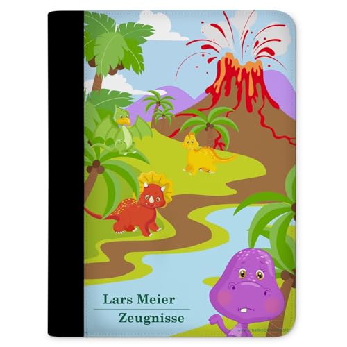 CreaDesign, Kinder Zeugnismappe mit Namen personalisiert, Zeugnis Mappe Dino mit 10 Klarsichthüllen, A4, 26,7 x 32,7 x 1 cm, Rücken schwarz CreaDesign, Kinder Zeugnismappe mit Namen personalisiert, Zeugnis Mappe Dino mit 10 Klarsichthüllen, A4, 26,7 x 32,7 x 1 cm, Rücken schwarz von CreaDesign