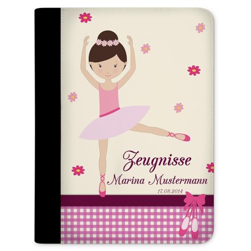 CreaDesign, Kinder Zeugnismappe mit Namen personalisiert, Zeugnis Mappe Balerina Blume mit 10 Klarsichthüllen, A4, 26,7 x 32,7 x 1 cm, Rücken schwarz CreaDesign, Kinder Zeugnismappe mit Namen personalisiert, Zeugnis Mappe Balerina Blume mit 10 Klarsichthüllen, A4, 26,7 x 32,7 x 1 cm, Rücken schwarz von CreaDesign