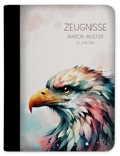 CreaDesign, Kinder Zeugnismappe personalisiert mit Name, Zeugnismappe Mädchen Adler ohne Klarsichthüllen, A4, 24 x 31 x 1 cm, Rücken schwarz CreaDesign, Kinder Zeugnismappe personalisiert mit Name, Zeugnismappe Mädchen Adler ohne Klarsichthüllen, A4, 24 x 31 x 1 cm, Rücken schwarz von CreaDesign