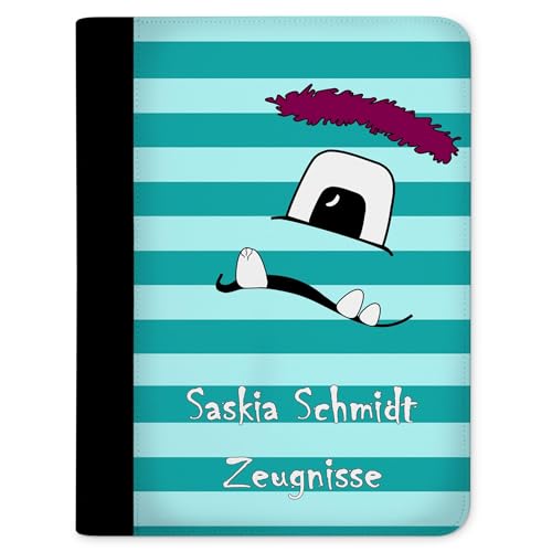 CreaDesign, Kinder Zeugnismappe mit Namen personalisiert, Zeugnis Mappe Monster Türkis mit 10 Klarsichthüllen, A4, 26,7 x 32,7 x 1 cm, Rücken schwarz CreaDesign, Kinder Zeugnismappe mit Namen personalisiert, Zeugnis Mappe Monster Türkis mit 10 Klarsichthüllen, A4, 26,7 x 32,7 x 1 cm, Rücken schwarz von CreaDesign