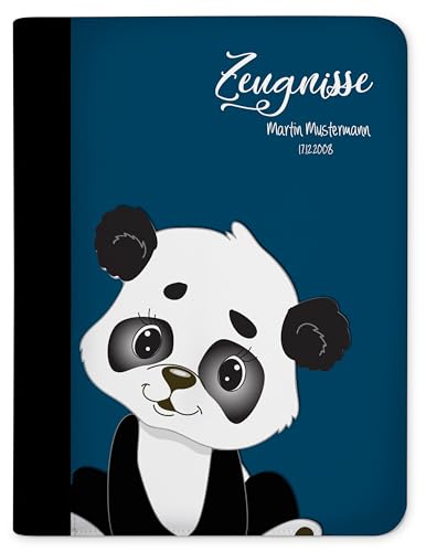 CreaDesign, Kinder Zeugnismappe mit Namen personalisiert, Zeugnis Mappe Panda Bär Blau mit 10 Klarsichthüllen, A4, 26,7 x 32,7 x 1 cm, Rücken schwarz CreaDesign, Kinder Zeugnismappe mit Namen personalisiert, Zeugnis Mappe Panda Bär Blau mit 10 Klarsichthüllen, A4, 26,7 x 32,7 x 1 cm, Rücken schwarz von CreaDesign