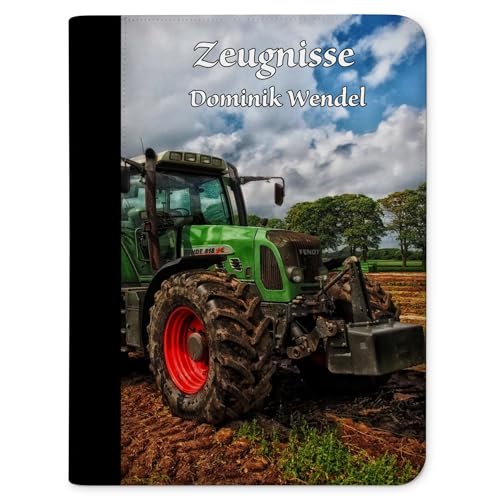 CreaDesign, Kinder Zeugnismappe personalisiert mit Namen, Zeugnis Mappe Traktor, DIN A4, 26,7 x 32,7 x 1 cm, Rücken schwarz CreaDesign, Kinder Zeugnismappe personalisiert mit Namen, Zeugnis Mappe Traktor, DIN A4, 26,7 x 32,7 x 1 cm, Rücken schwarz von CreaDesign
