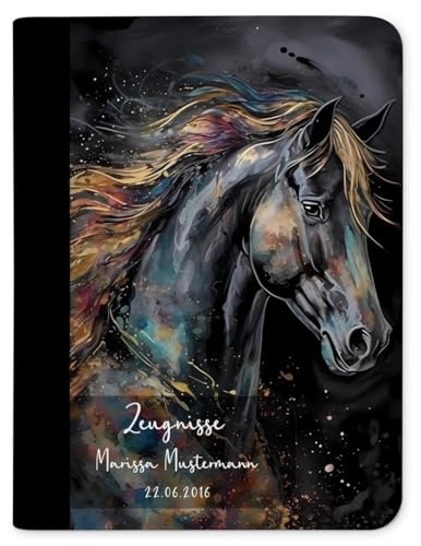 CreaDesign Kinder Zeugnismappe mit Namen personalisiert, Motiv Pferd Black Beauty ohne Klarsichthüllen, A4, 26.7 x 32.7 x 1 cm, Rücken schwarz CreaDesign Kinder Zeugnismappe mit Namen personalisiert, Motiv Pferd Black Beauty ohne Klarsichthüllen, A4, 26.7 x 32.7 x 1 cm, Rücken schwarz von CreaDesign
