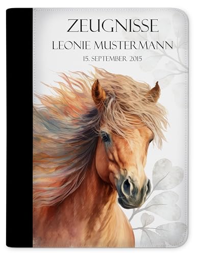 CreaDesign Zeugnismappe personalisiert mit Namen, Zeugnis Mappe Pony Watercolor, DIN A4, 26,7 x 32,7 x 1 cm, Rücken schwarz CreaDesign Zeugnismappe personalisiert mit Namen, Zeugnis Mappe Pony Watercolor, DIN A4, 26,7 x 32,7 x 1 cm, Rücken schwarz von CreaDesign