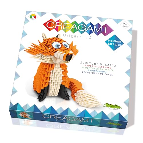 Creagami 3178728 Origami 3D, Papierskulptur Fuchs, Bastelset für Erwachsene und Kinder ab 7 Jahren, 501 Teile von Creagami