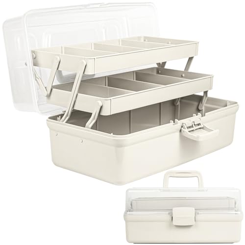 Creahaus 37,5cm 3-Regal Mehrzweck-Aufbewahrungsbox, Sortierbox, Organizer Box, Bastelbox, Nähkasten, Medizinkoffer, Toolbox, Angelkoffer mit 2 Regalen Creahaus 37,5cm 3-Regal Mehrzweck-Aufbewahrungsbox, Sortierbox, Organizer Box, Bastelbox, Nähkasten, Medizinkoffer, Toolbox, Angelkoffer mit 2 Regalen von Creahaus