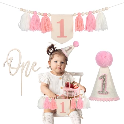 1. Geburtstag Dekoration Hochstuhl Banner Dekorationen, Rosa Hochstuhl Quaste Banner Geburtstag Kuchen Topper für Baby Mädchen Geburtstag Foto Hintergrund Geburtstag Dekorationen Home Wandbehänge 1. Geburtstag Dekoration Hochstuhl Banner Dekorationen, Rosa Hochstuhl Quaste Banner Geburtstag Kuchen Topper für Baby Mädchen Geburtstag Foto Hintergrund Geburtstag Dekorationen Home Wandbehänge von Creaher