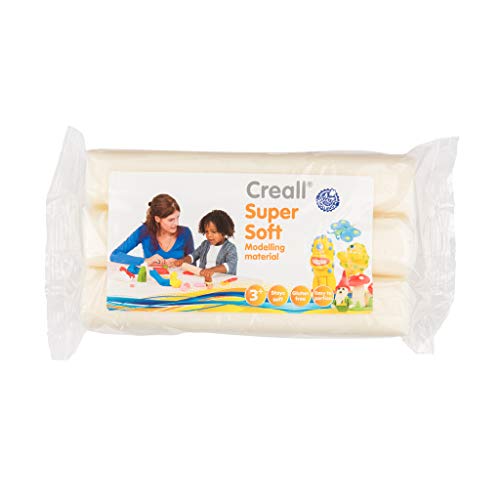 Creall Supersoft Knetmasse Weiß, 500g Nachfüllpackung | Superweiche, dauerhafte Modelliermasse | Auf Wachsbasis, trocknet nicht aus | Für Kinder & Erwachsene | Made in Holland von Creall