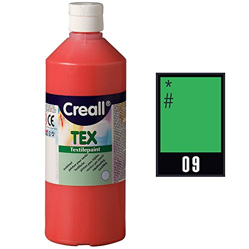 Creall Textil- & Stoffmalfarbe | Grün 500 ml | Waschmaschinenfest nach Fixierung | Für T-Shirts, Jeans, Schuhe, Stofftaschen, Möbel & Autoinnenraum/Dachhimmel Creall Textil- & Stoffmalfarbe | Grün 500 ml | Waschmaschinenfest nach Fixierung | Für T-Shirts, Jeans, Schuhe, Stofftaschen, Möbel & Autoinnenraum/Dachhimmel von Creall