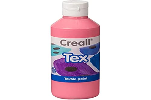 Creall Textil- & Stoffmalfarbe | Rosa 250 ml | Waschmaschinenfest nach Fixierung | Für T-Shirts, Jeans, Schuhe, Stofftaschen, Möbel & Autoinnenraum/Dachhimmel von Creall
