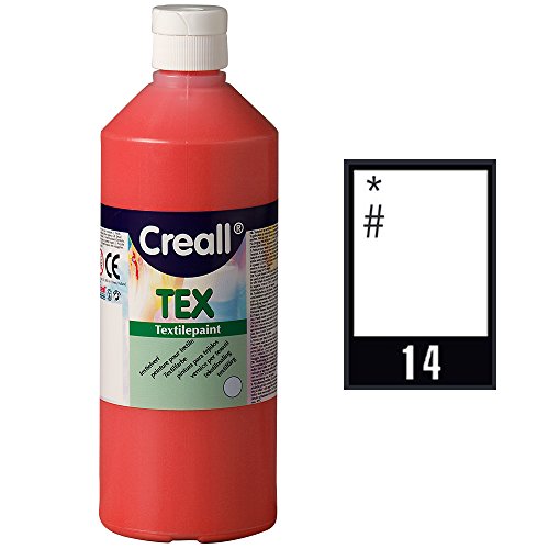 Creall Textil- & Stoffmalfarbe | Weiß 500 ml | Waschmaschinenfest nach Fixierung | Für T-Shirts, Jeans, Schuhe, Stofftaschen, Möbel & Autoinnenraum/Dachhimmel von Creall