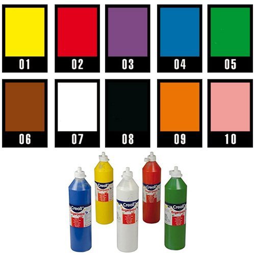 Creall havo07060 7500 ml Sortiment Havo Fingerfarben-Set (10) von Creall