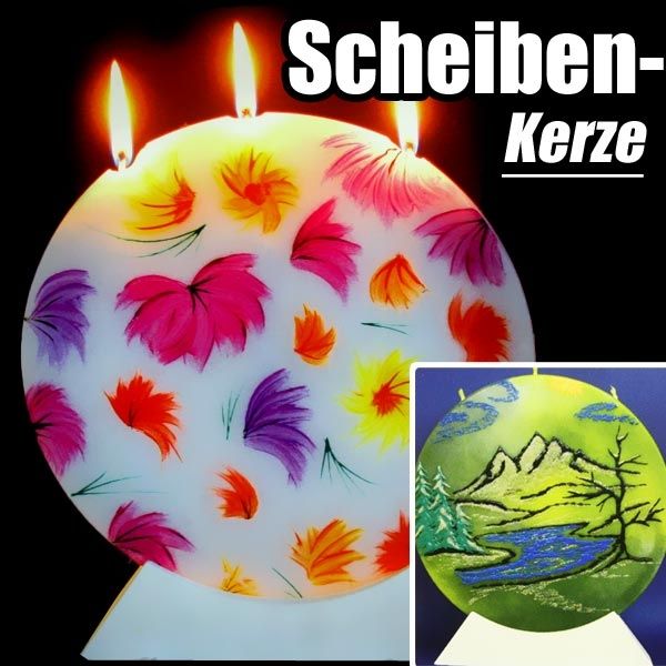 Kreativ Set Kerzenscheibe für grosse Kerze mit Giessmasse +Zubehör von Creartec