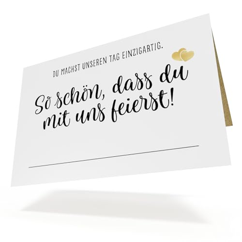Creatastic® - Tischkarten Hochzeit, Platzkarten Hochzeit, 50 Stück, Tischdeko aus stabilem Karton, Hochzeitsdeko, Tischdeko, Namensschilder, Tischkärtchen von Creatastic