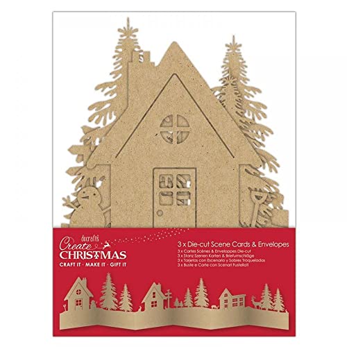 Create Christmas Karte mit Umschlag, Braun von Papermania