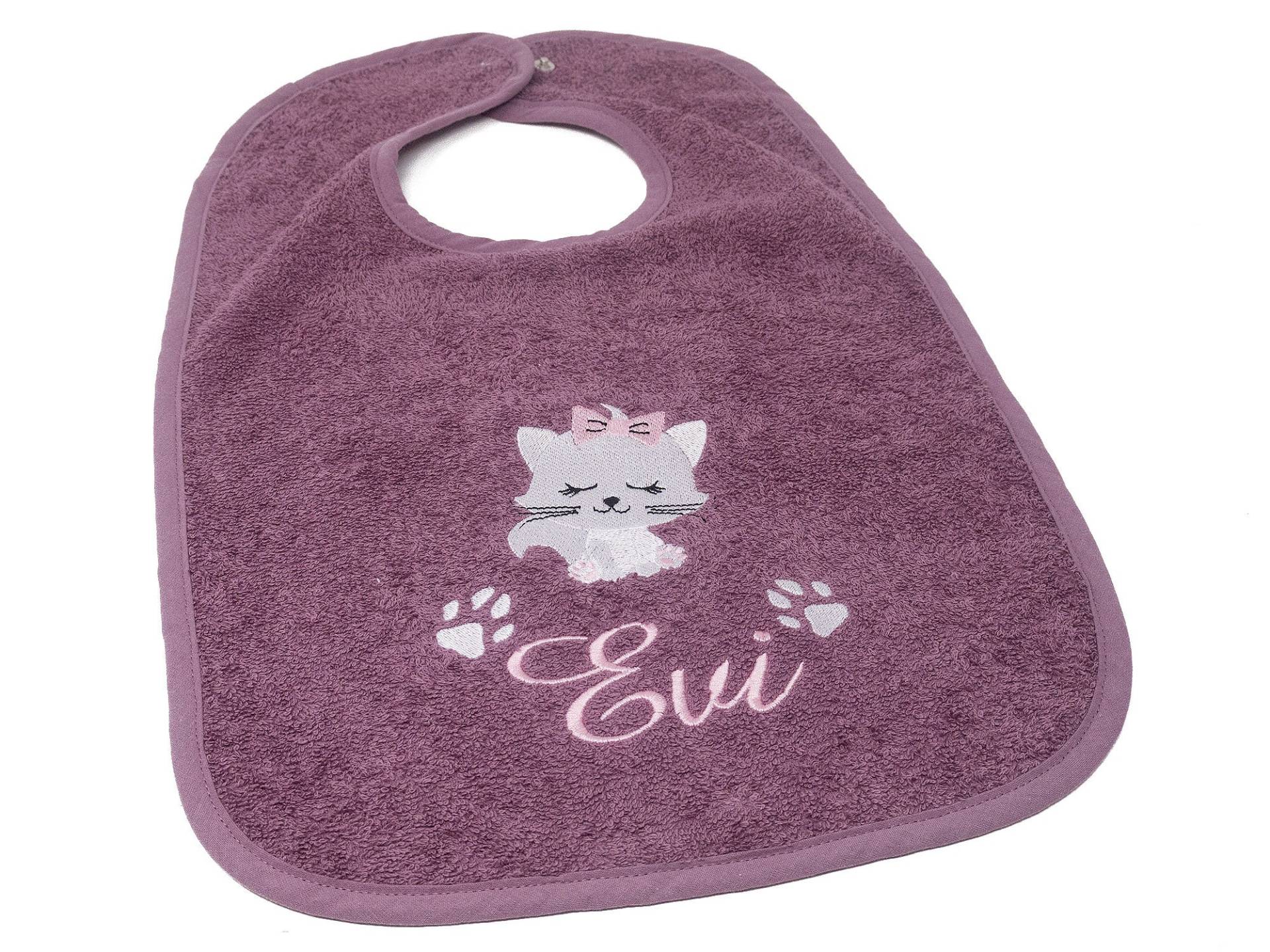 Lätzchen Mit Druckknopf Namen Und Motiv Katze Bestickt, Geschenk Zur Geburt, Babylätzchen Personalisiert, Namen, Taufgeschenk Lätzchen Mit Druckknopf Namen Und Motiv Katze Bestickt, Geschenk Zur Geburt, Babylätzchen Personalisiert, Namen, Taufgeschenk von CreateyourCover