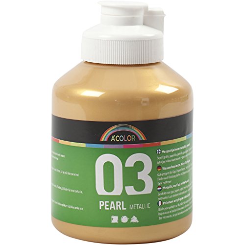 A-Color Acrylfarbe, Gold 03 - Metallic, 500 ml von Creativ Company
