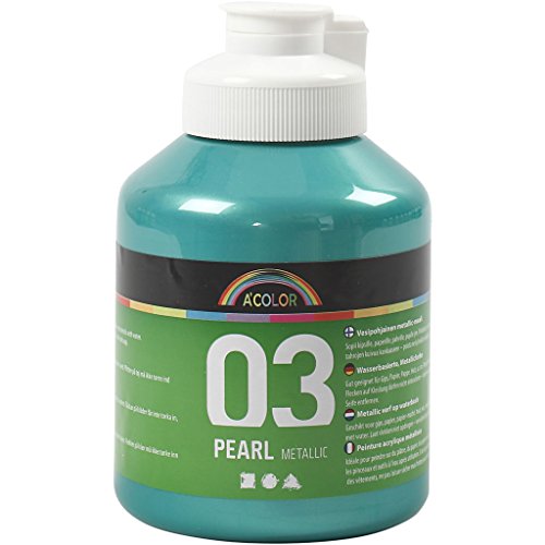A-Color Acrylfarbe, grün, 03 - metallic, 500ml von Creativ Company