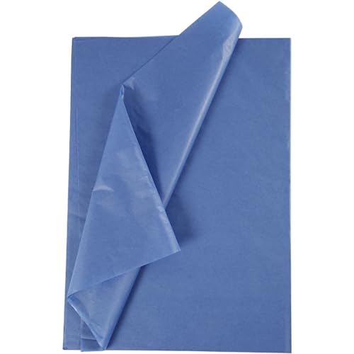 CREATIV 100263 Seidenpapier, Bogen 50 x 70 cm, 14 cm, Blau, 25 Blatt von Creativ