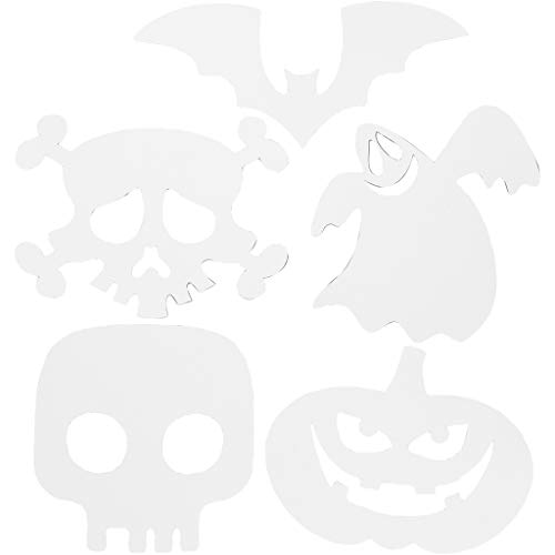 Creativ Company 234610 Karton weiß 5pièce (S) selbstklebend, dekorativ, – Aufkleber Dekorative (Karton, weiß, Halloween, Jungen/Mädchen, 250 mm, 170 mm) von Creativ