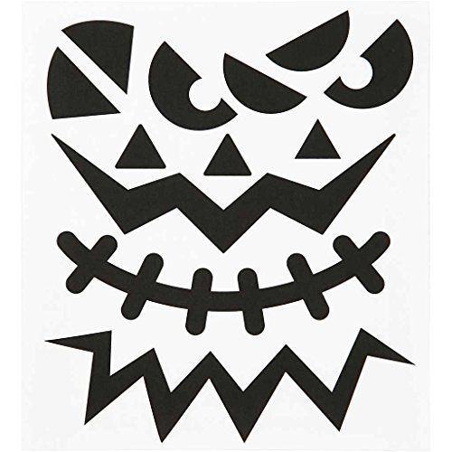 Creativ Company 28977 schwarz selbstklebend dekorativ – Aufkleber Dekorative (schwarz, Halloween, Jungen/Mädchen, 150 mm, 165 mm, 1 Blatt) von Creativ Company