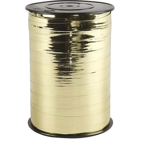 Creativ Company Kräuselband 250m, Metallic Gold von Creativ