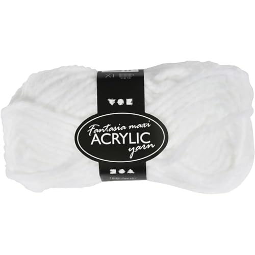 Fantasia AcrylWolle, L: 35 m, weiß, Maxi, 50 g von Creativ