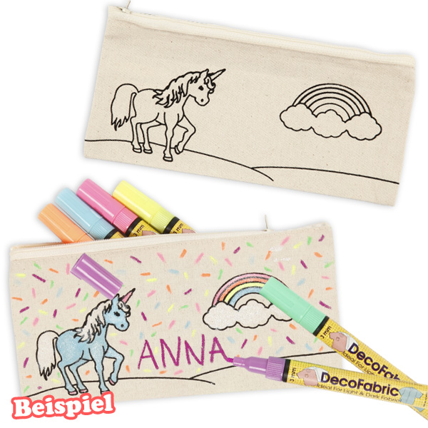 Federmäppchen mit Einhorn-Motiv zum bemalen Federmäppchen mit Einhorn-Motiv zum bemalen von Creativ Company