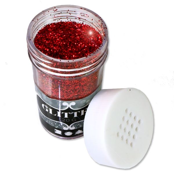 Glitzer rot, 20g in Streudose, Bastelglitter zur Verschönerung Glitzer rot, 20g in Streudose, Bastelglitter zur Verschönerung von Creativ Company