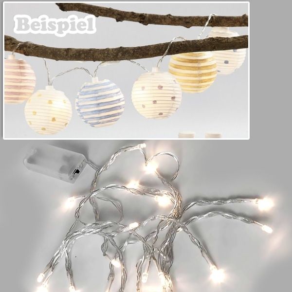 LED Lichterkette, 3,15m weihnachtl. Beleuchtung ohne Batterien von Creativ Company