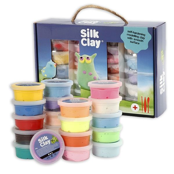 Silk Clay Set, 28 Dosen weiche Knete/Modelliermasse für Kinder Silk Clay Set, 28 Dosen weiche Knete/Modelliermasse für Kinder von Creativ Company