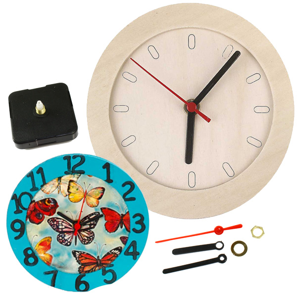 Uhr selber Basteln & Bemalen mit echtem Uhrwerk & Zeigern, Uhr lernen Uhr selber Basteln & Bemalen mit echtem Uhrwerk & Zeigern, Uhr lernen von Creativ Company