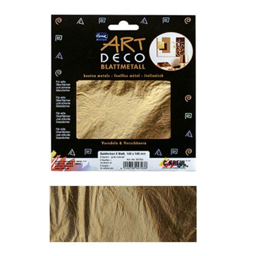 Art Deco Blattmetall, 6 Blatt, 140x140mm, gold [Spielzeug] von Creativ Discount