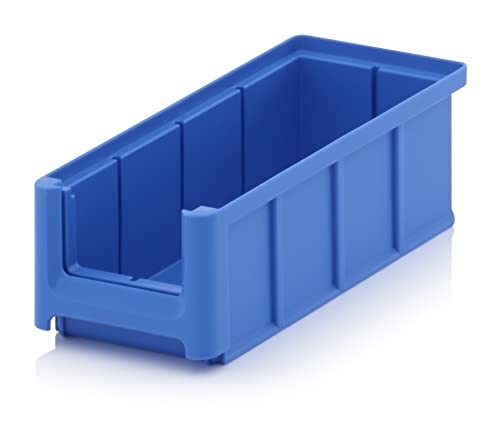 Creativ Ladenbau GmbH Sichtlagerkasten/Sichtbox/Stapelbox/Lagerbox/Sortierkasten/Sortierbox in Größe 2 lang, stapelbar, Farbe: blau (Himmelblau ähnlich RAL5015) von Creativ Ladenbau GmbH