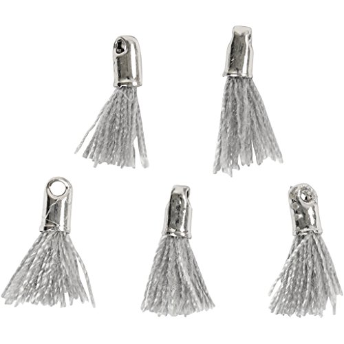61188 Baumwollquaste, 1 cm, 5 Stück, Grau 61188 Baumwollquaste, 1 cm, 5 Stück, Grau von Creativ