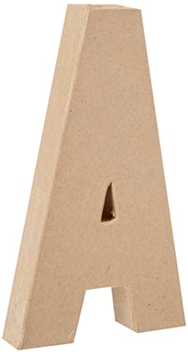 Creativ 100263 Pappmaché Buchstabe A, 20,5 cm, Beige von Creativ