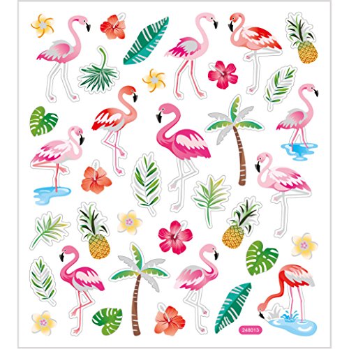 Creativ Aufkleber Flamingos, Bogen 15 x 16,5 cm, ca. 37 Stück, Flamingo, 1 Bogen Creativ Aufkleber Flamingos, Bogen 15 x 16,5 cm, ca. 37 Stück, Flamingo, 1 Bogen von Creativ